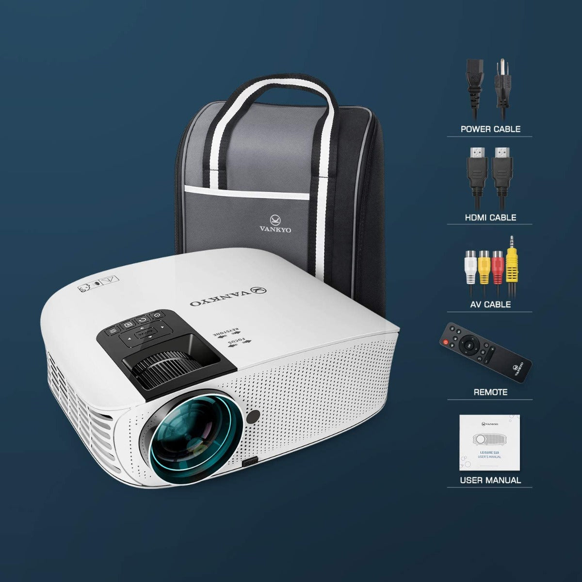 VANKYO Leisure 510 HD Movie Projector, Video Projector with 230 VANKYO Leisure 510 HD Movie Projector, Video Projector with 230